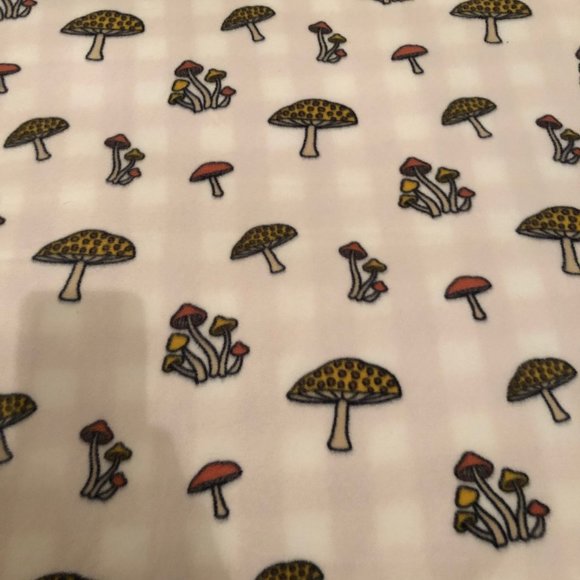 Homemade Mushroom Lightweight Fleece Blanket - Picture 2 of 7
